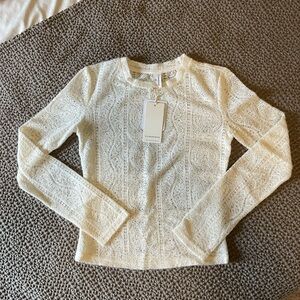 NWT Cream Lace Women's Top